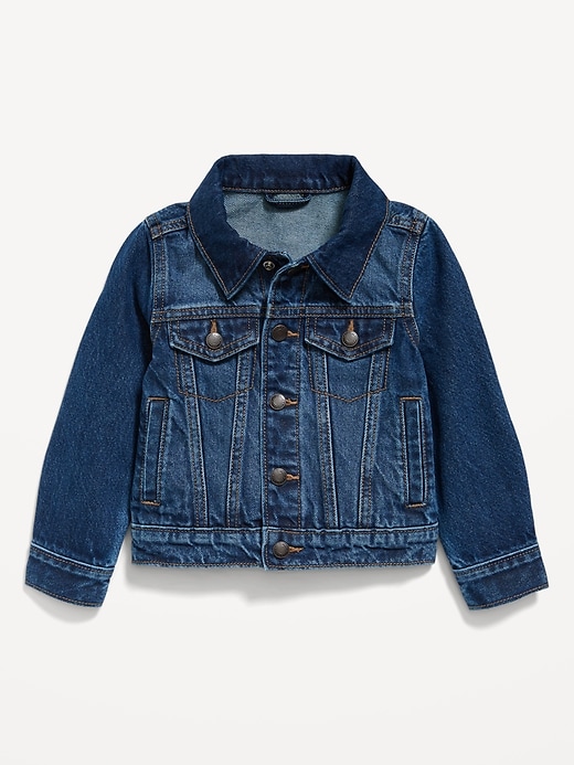 View large product image 2 of 3. Unisex Trucker Jean Jacket for Toddler