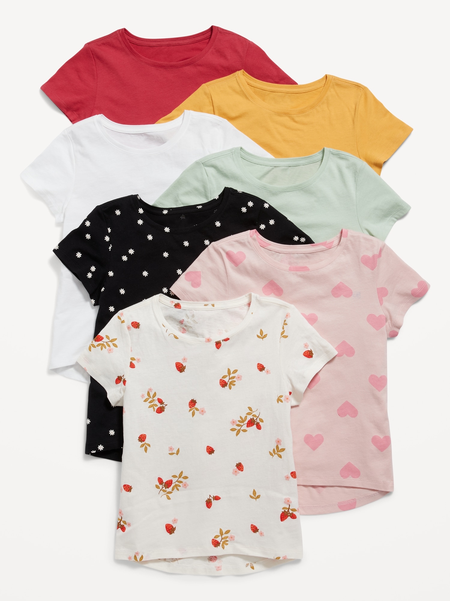 Dom forskel efterskrift Softest Printed T-Shirt 7-Pack for Girls | Old Navy
