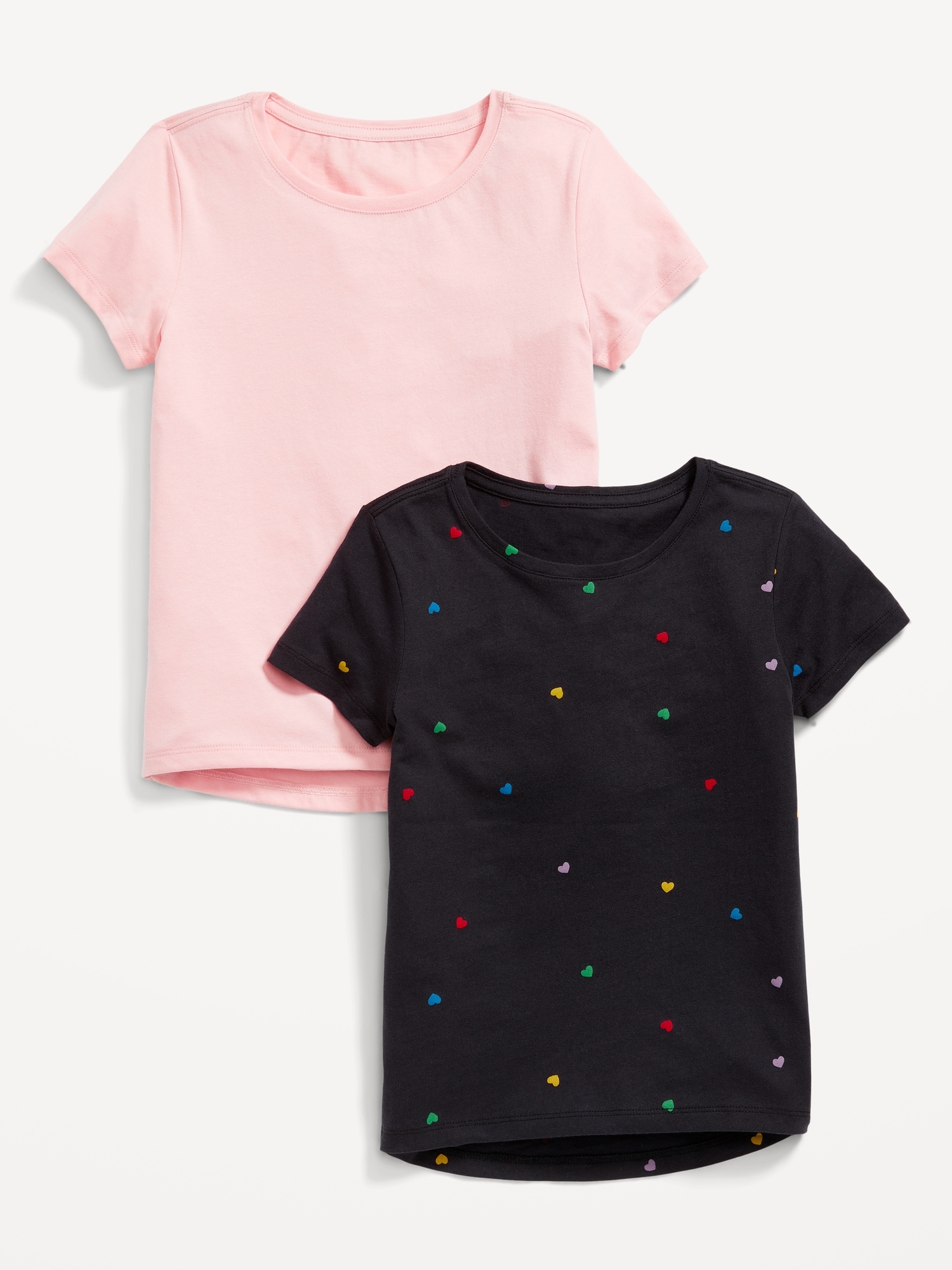 Old Navy Softest Printed T-Shirt 2-Pack for Girls red. 1