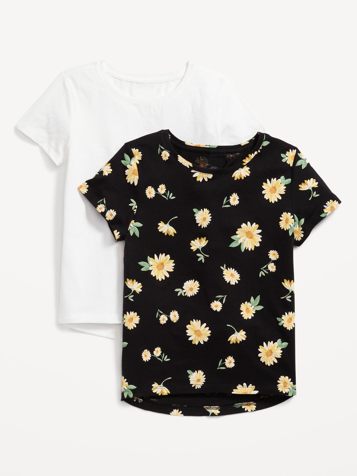 Old Navy Softest Printed T-Shirt 2-Pack for Girls black. 1