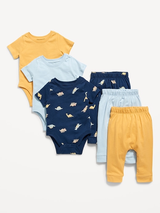 View large product image 2 of 2. Unisex Bodysuits & Pants Stock-Up 6-Pack for Baby