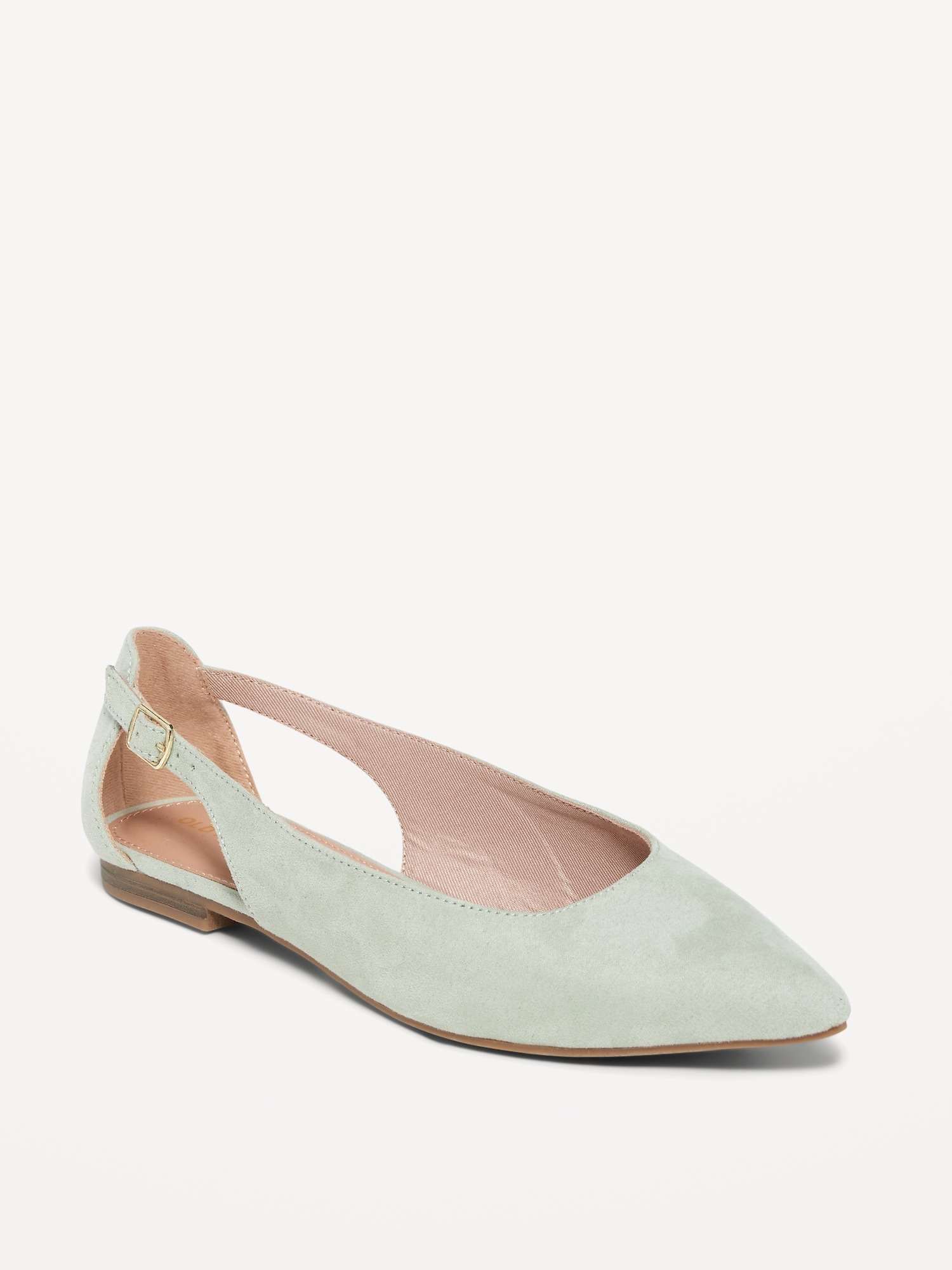 Old Navy Faux-Suede Slingback Flats for Women green. 1