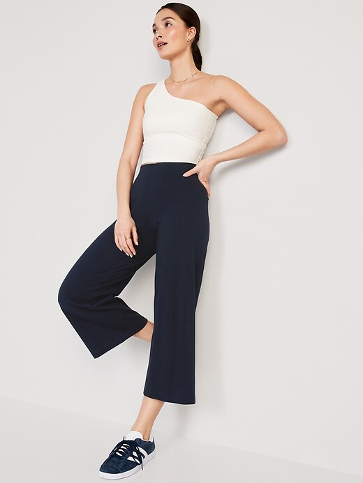 Image number 3 showing, High Waisted Wide Leg Leggings for Women
