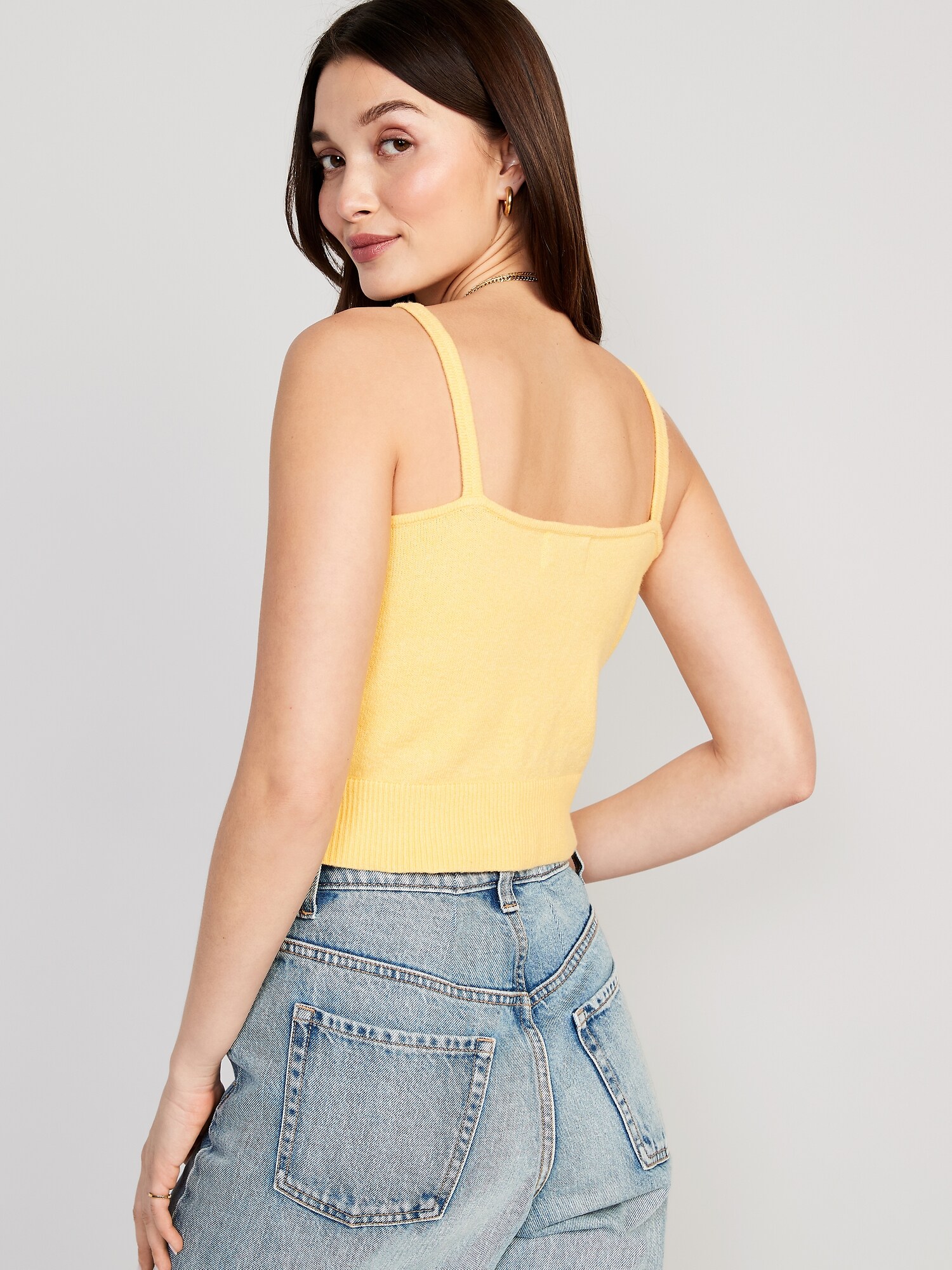 Cozy Cropped Sweater Tank Top Old Navy