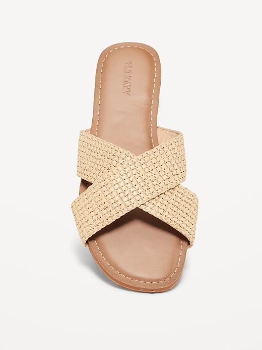 Image number 2 showing, Woven Cross-Strap Sandals