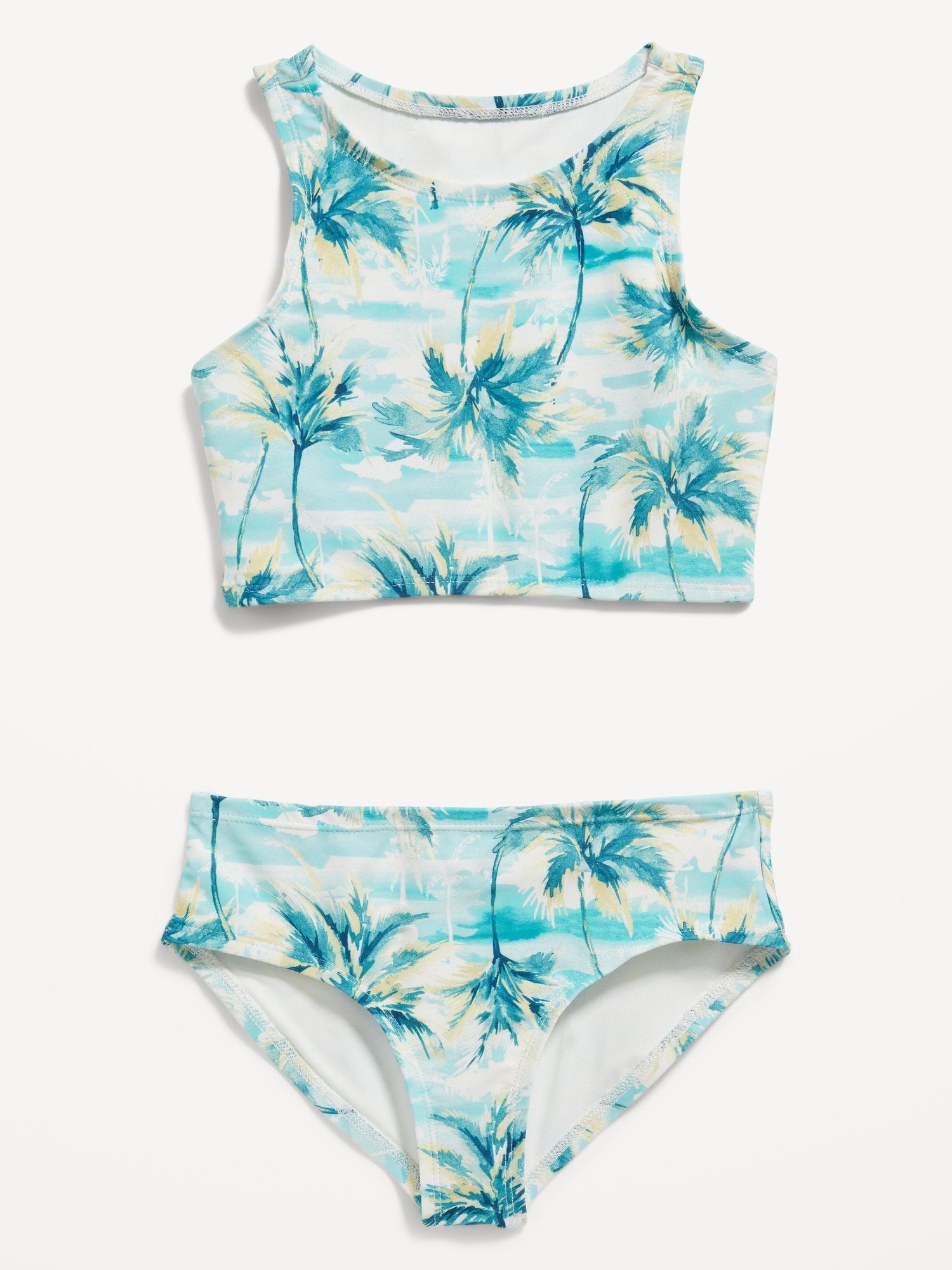 Old Navy Printed Bikini Swim Set for Girls blue. 1