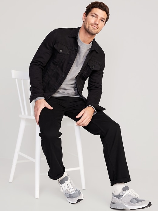 Wow Loose Non-Stretch Black Jeans for Men | Old Navy