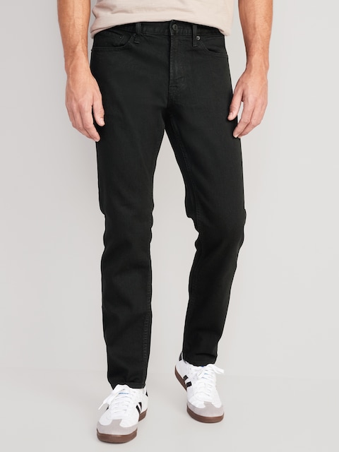 Athletic Taper Built-In Flex Black Jeans - Black Rinse