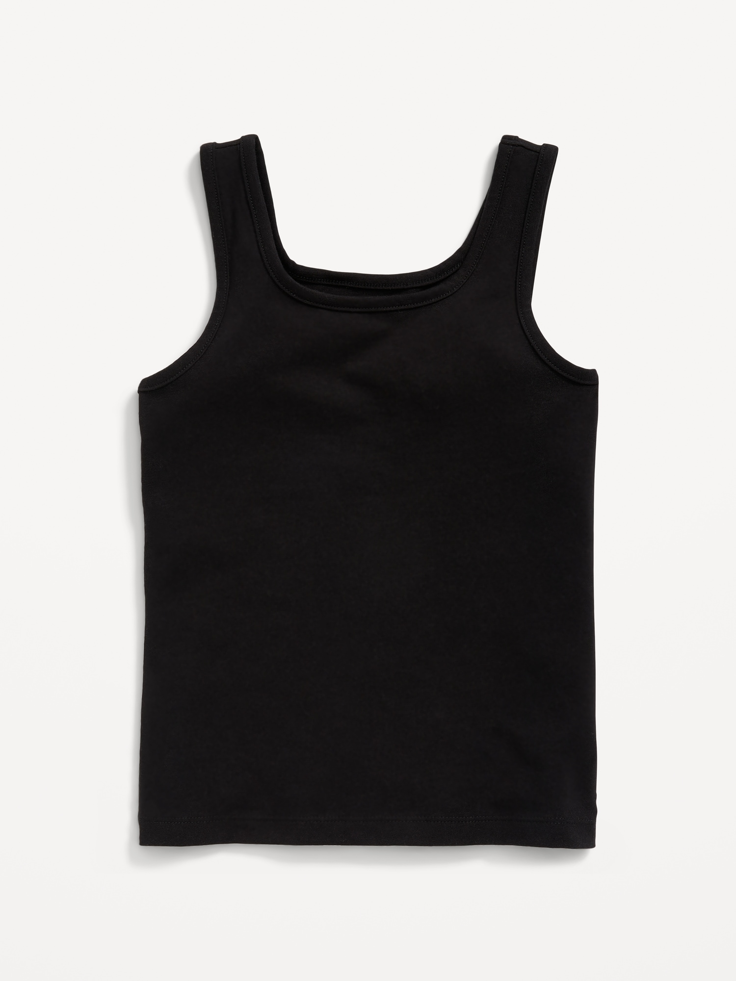 Old Navy Solid Fitted Tank Top for Girls black 558533012