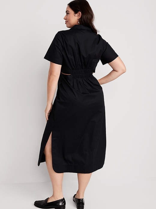 Image number 6 showing, Cutout Midi Shirt Dress