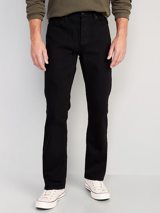 Image number 1 showing, Boot-Cut Built-In Flex Black Jeans