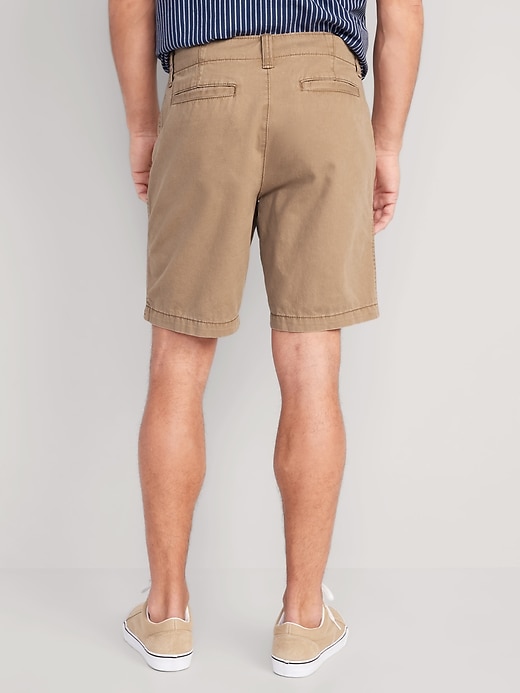 Image number 2 showing, Straight Lived-In Khaki Non-Stretch Shorts - 9-inch inseam