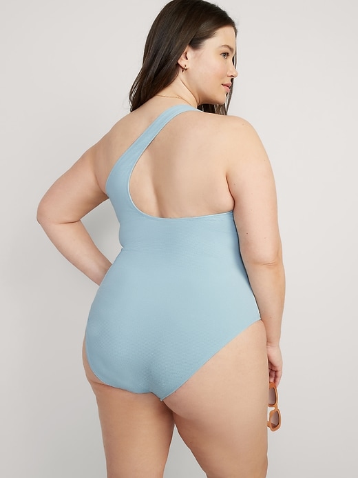 Image number 8 showing, One-Shoulder Pucker Swimsuit for Women