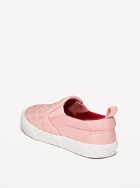 View large product image 3 of 4. Textured Hearts Slip-On Sneakers for Toddler Girls