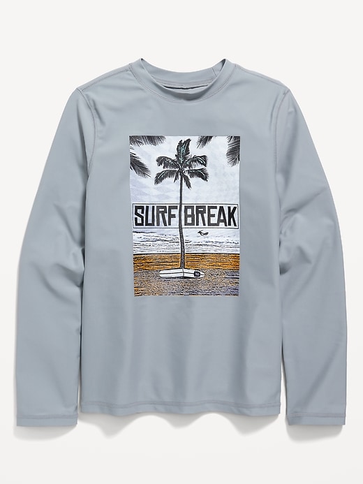 GAP Boys' Long Sleeve Rashguard - UPF Sun Protection Swim Shirt