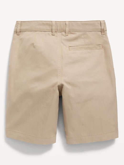 View large product image 2 of 2. Knee Length Straight Tech Twill Uniform Shorts for Boys