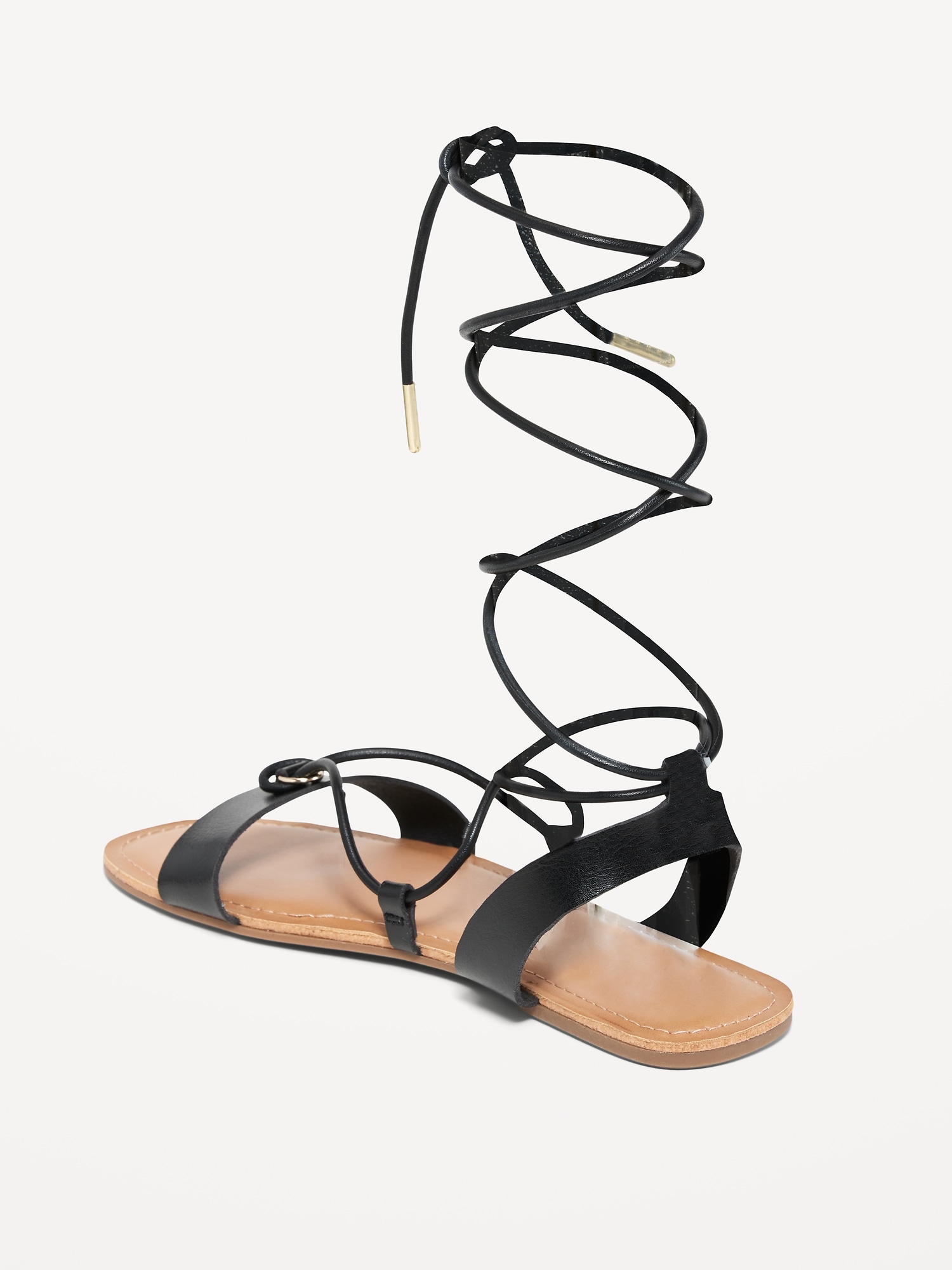 Plait Detail Gold Leather Gladiator Sandals | Oliver Bonas