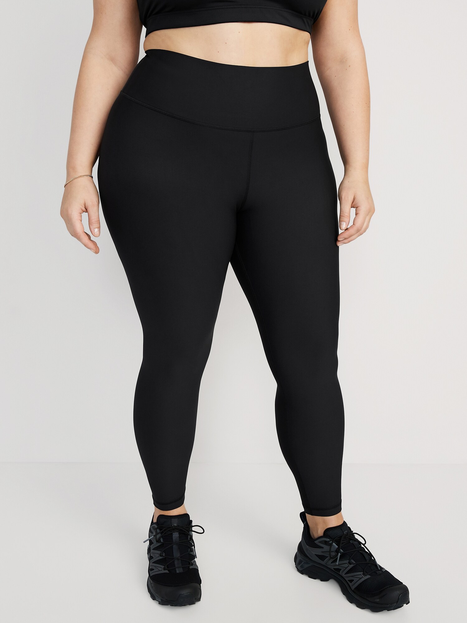 Женские леггинсы Old Navy High-Waisted PowerSoft 7/8 Leggings, цвет: Чёрный — фото 6