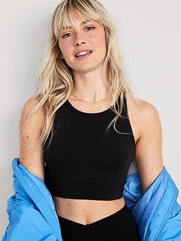 Jacquard Seamless Knit Sports Bra with Built-in Cups – Rexing