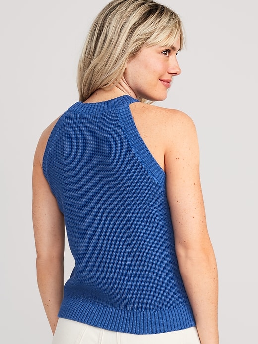 Image number 2 showing, Sleeveless Cropped Shaker-Stitch Sweater