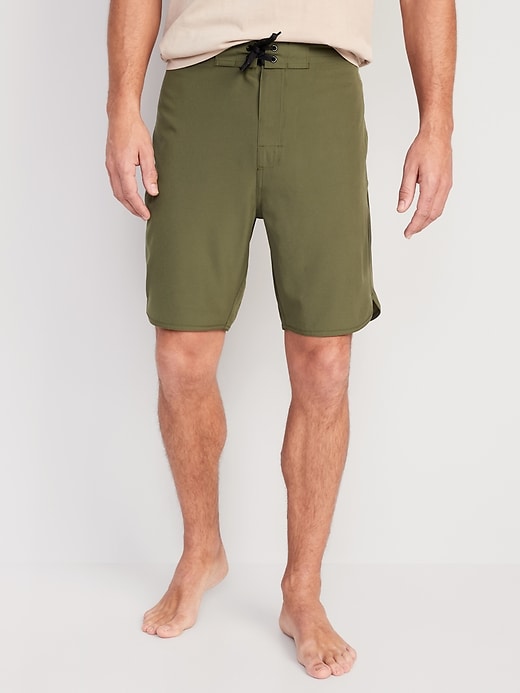 View large product image 1 of 1. Solid Board Shorts -- 8-inch inseam