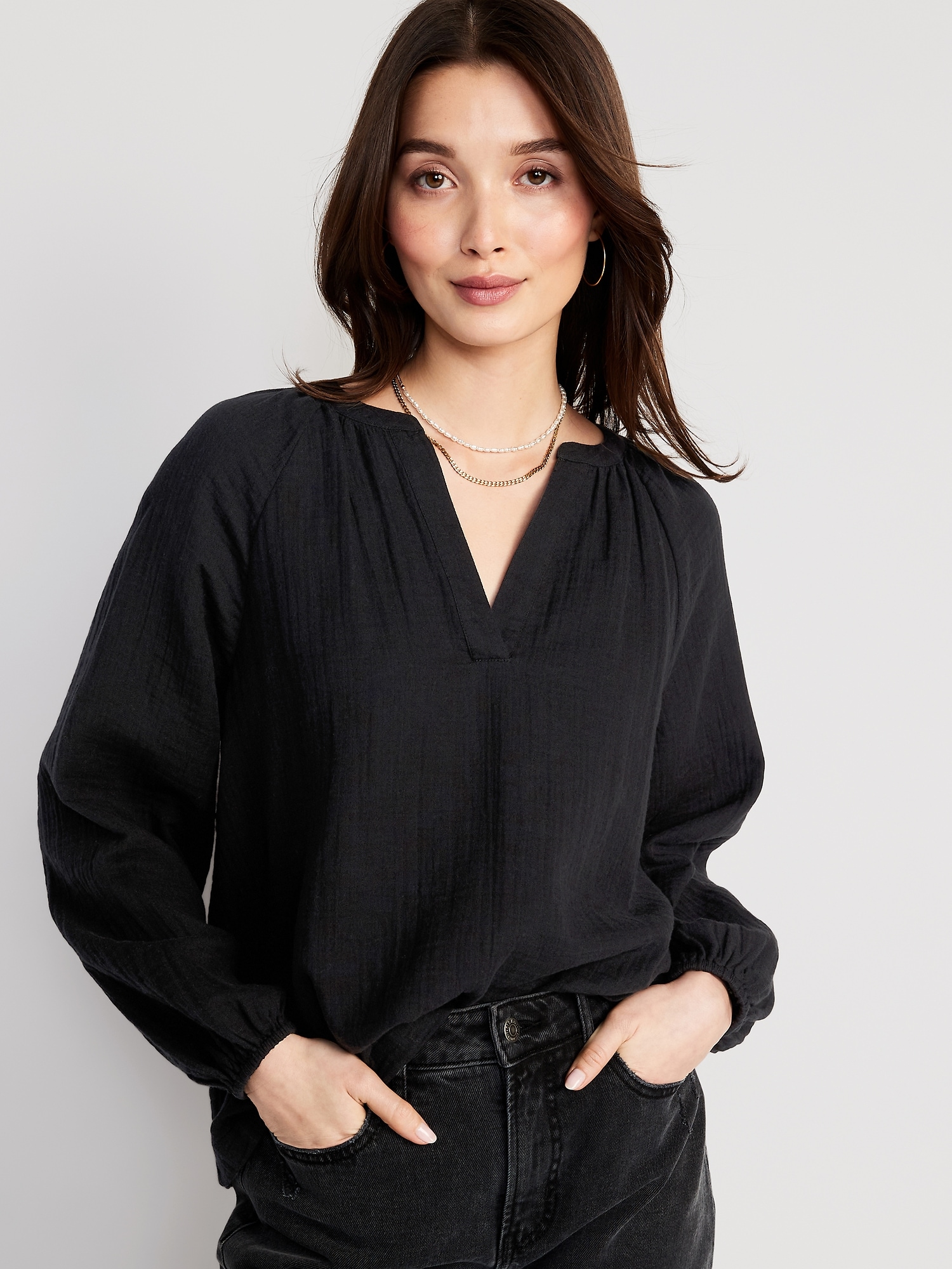 Achieve Long Sleeve Shirt with Side Slit