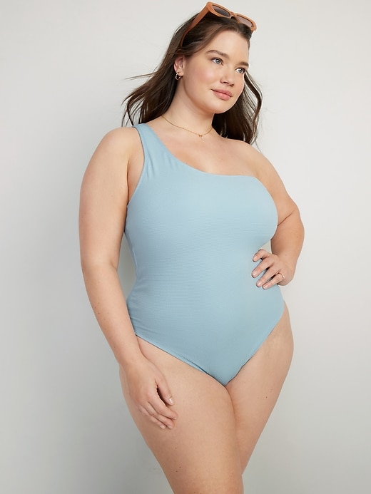 Image number 7 showing, One-Shoulder Pucker Swimsuit for Women