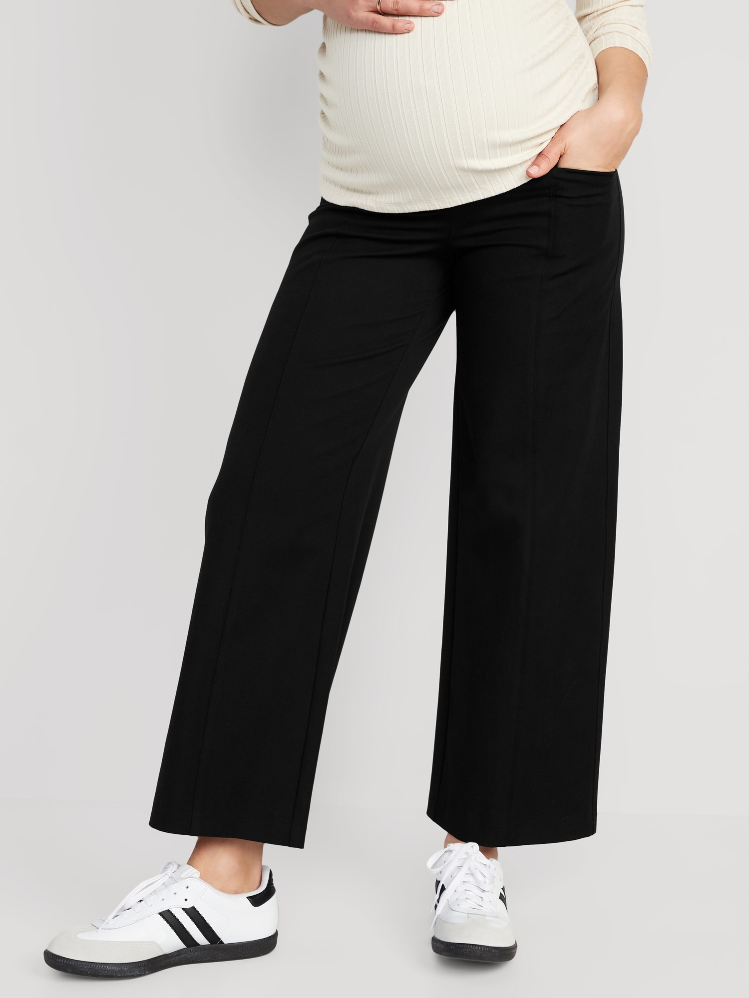 Maternity Full Panel PowerSoft Flare Pants, Old Navy