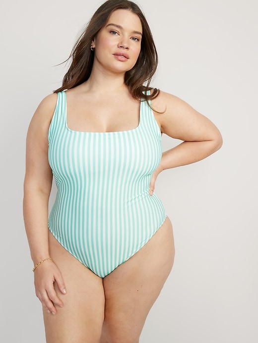 Image number 7 showing, Matching Twist-Back Cutout One-Piece Swimsuit