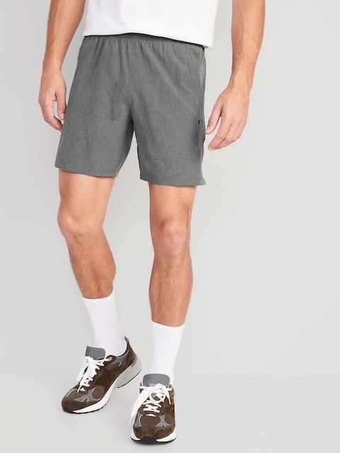 Essential Woven Workout Shorts -- 7-inch inseam - Smoky Gray