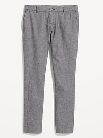 View large product image 3 of 3. Slim Rotation Linen-Blend Chino Pants
