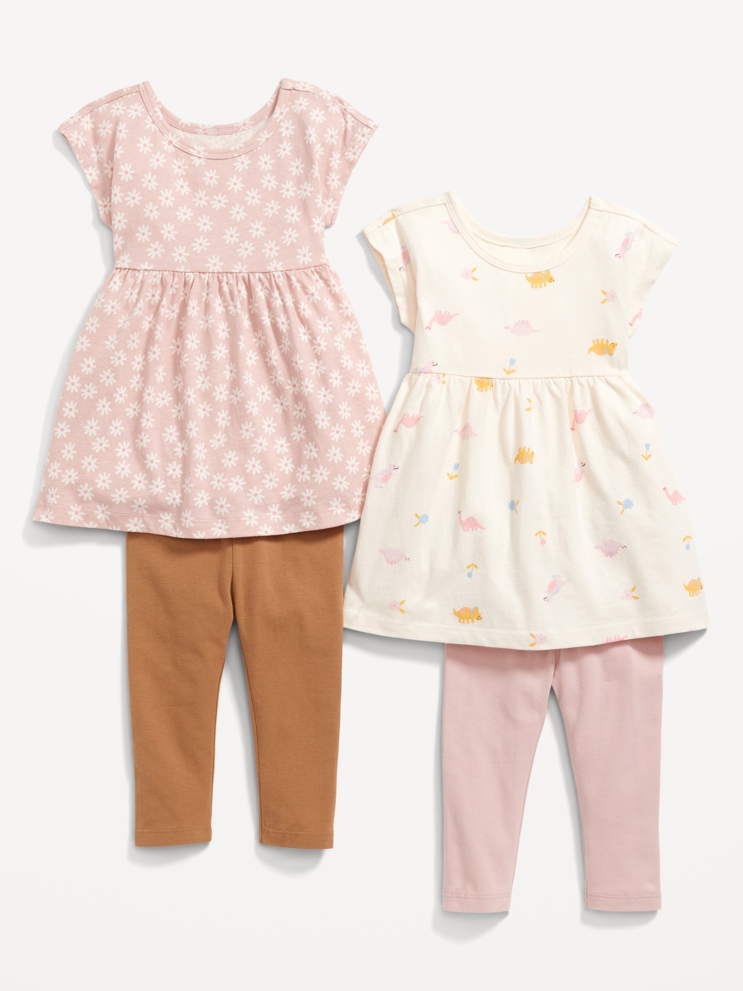 Short-Sleeve Dress & Leggings 4-Pack for Baby