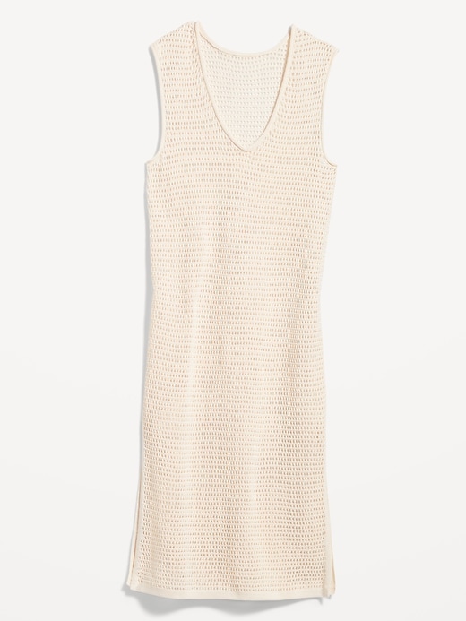 Image number 4 showing, Sleeveless Crochet Midi Swim Cover-Up Dress