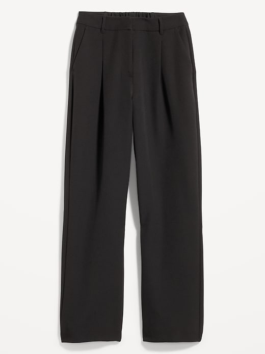 Image number 4 showing, Extra High-Waisted Pleated Taylor Trouser Wide-Leg Pants for Women