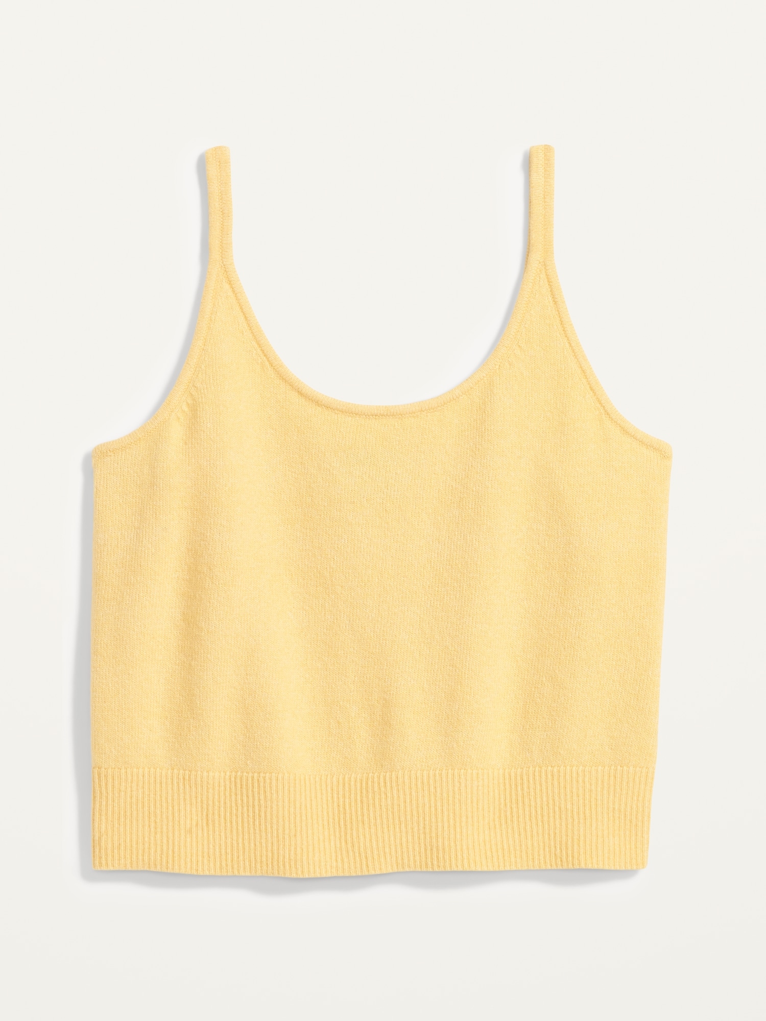 Old Navy Cozy Cropped Sweater Tank Top for Women yellow. 1