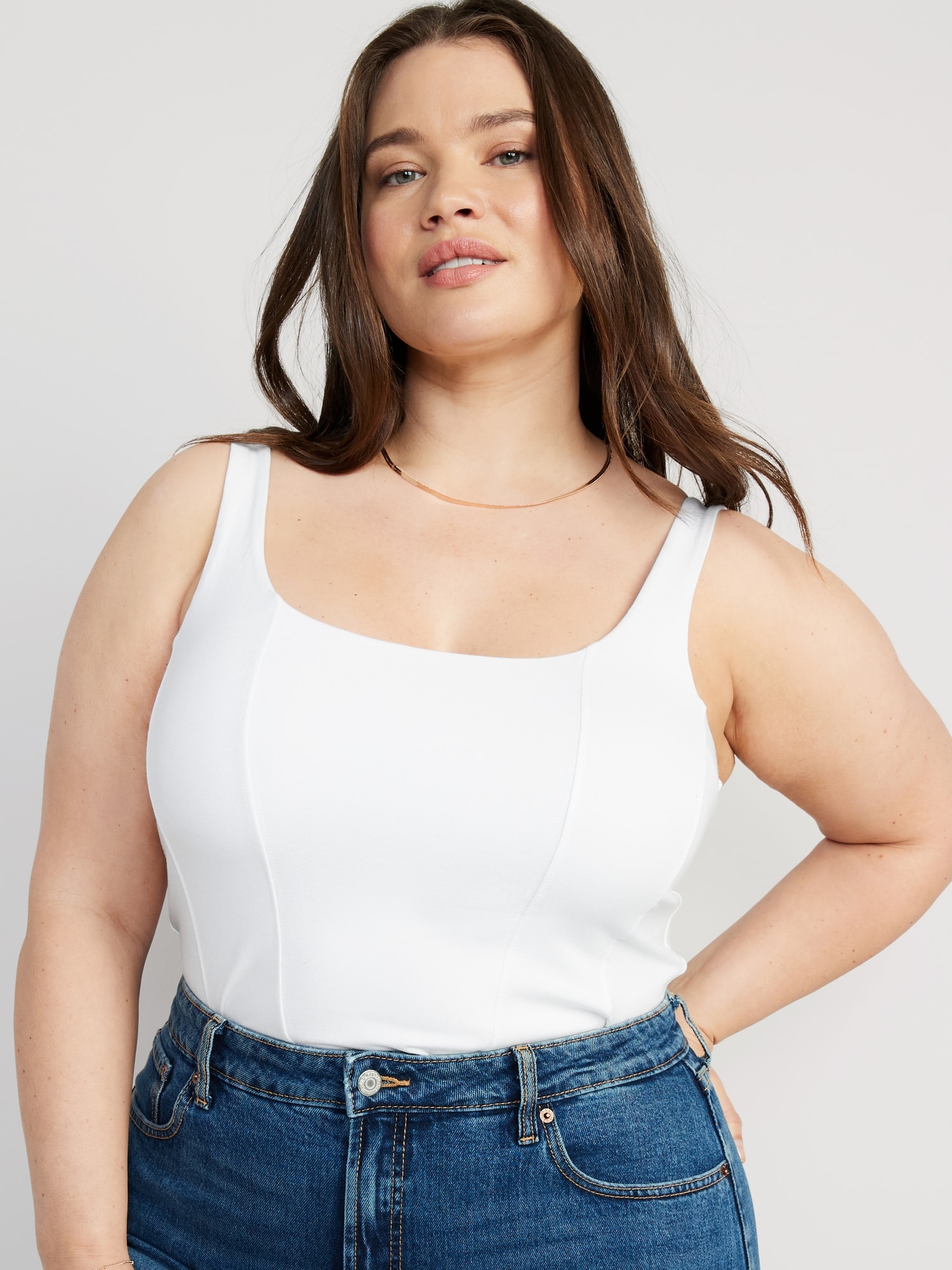Cropped Seamed Tank Top for Women | Old Navy