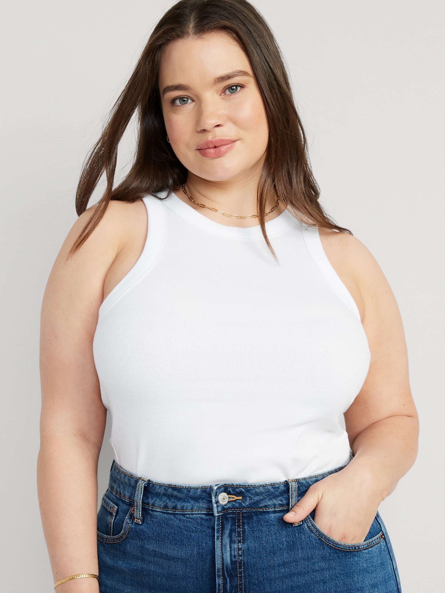 Rib-Knit Cropped Tank Top for Women | Old Navy