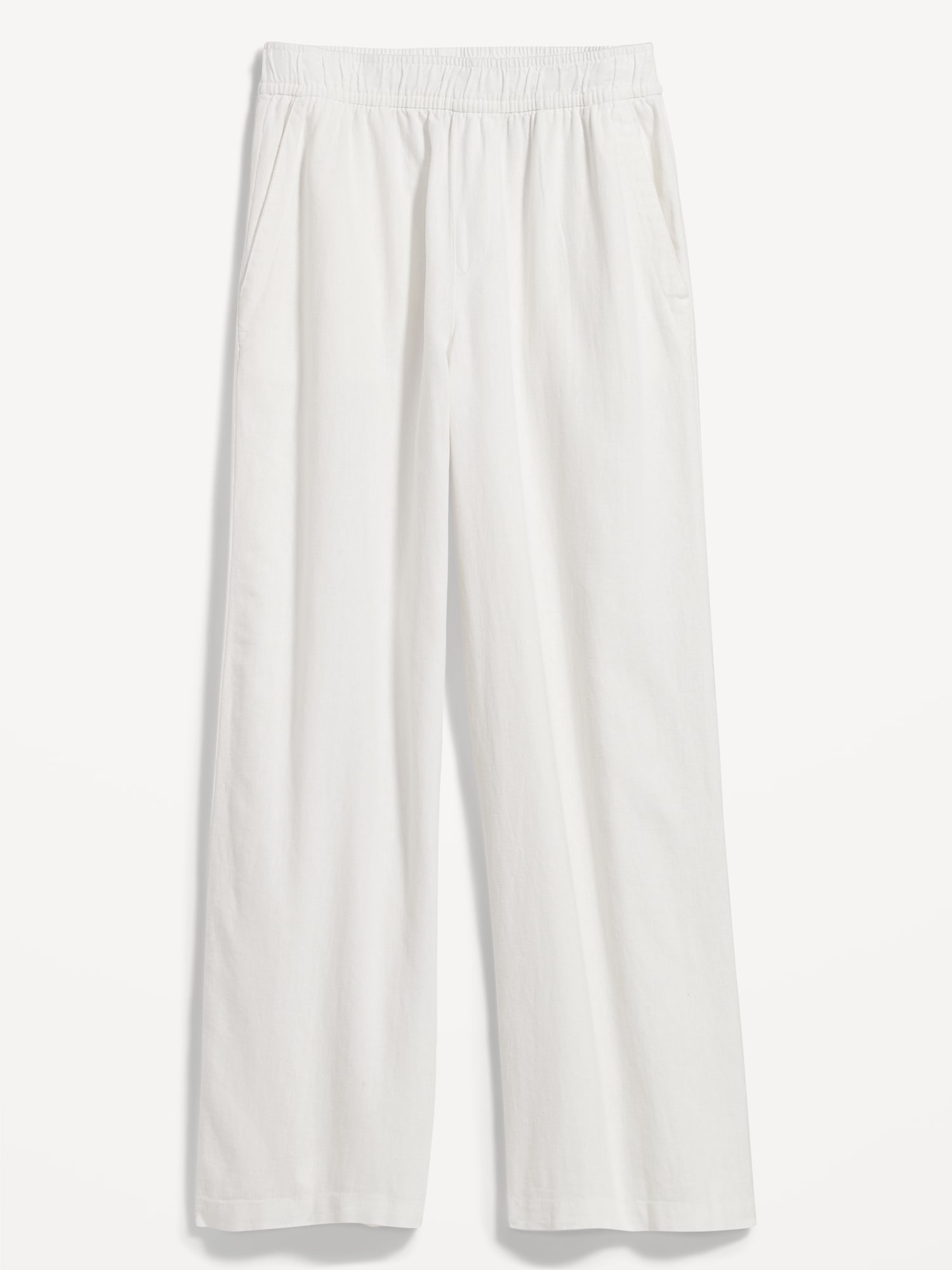 High-Waisted Linen-Blend Wide-Leg Pants | Old Navy