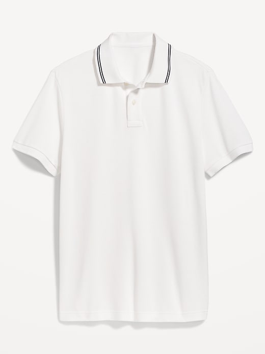 View large product image 1 of 1. Tipped-Collar Classic Fit Pique Polo