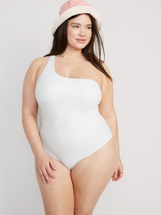 Image number 4 showing, Pucker One-Shoulder One-Piece Swimsuit for Women