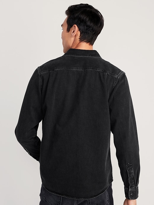 Image number 5 showing, Regular-Fit Non-Stretch Jean Workwear Shirt