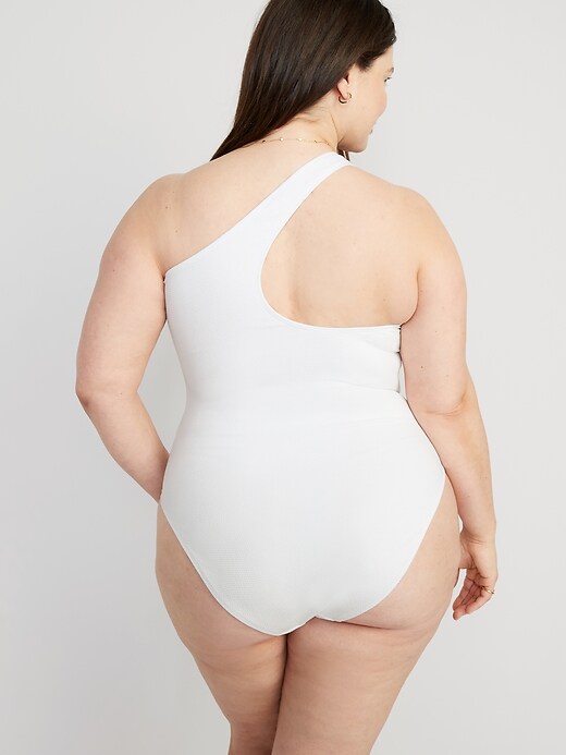 Image number 5 showing, Pucker One-Shoulder One-Piece Swimsuit for Women