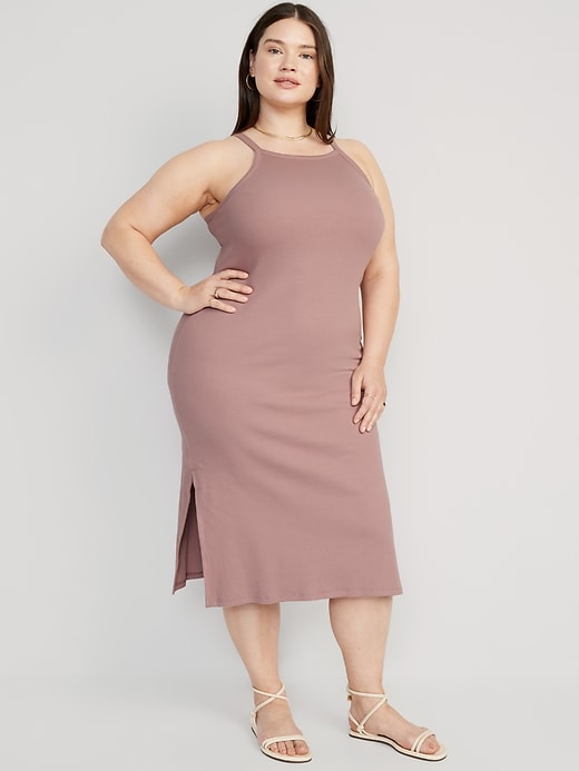 Image number 7 showing, Fitted Sleeveless Rib-Knit Midi Dress