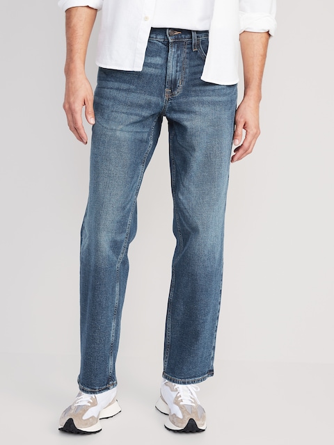 Loose Built-In Flex Jeans - Medium Wash