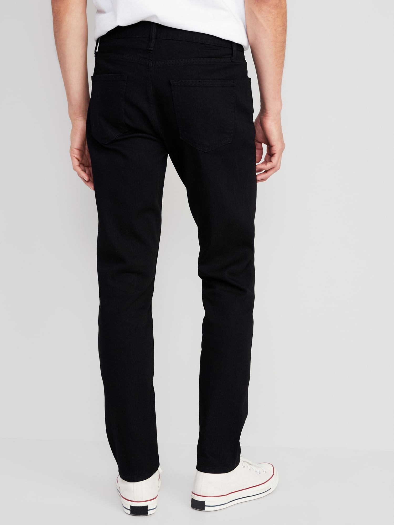 Relaxed Slim Taper Built-In Flex Black Jeans for Men | Old Navy