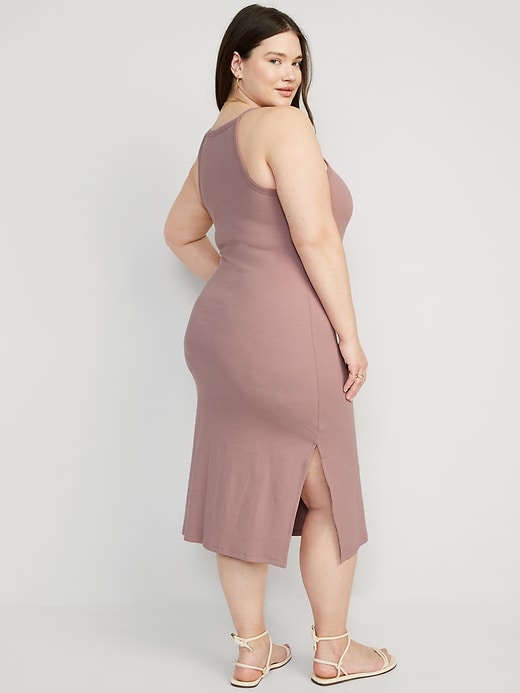 Image number 8 showing, Fitted Sleeveless Rib-Knit Midi Dress
