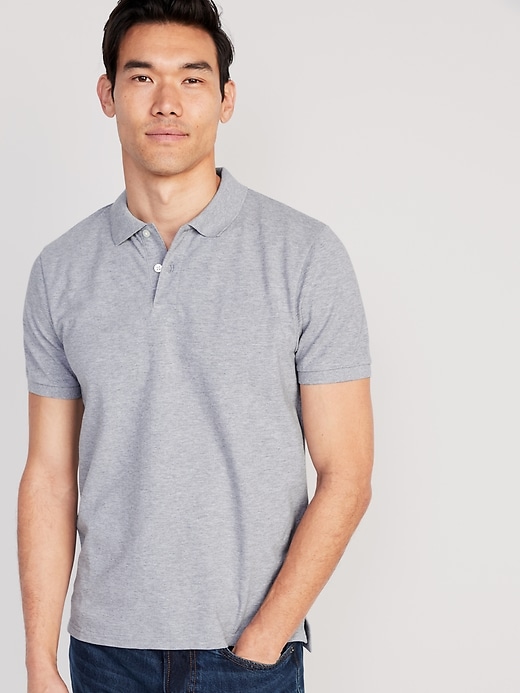 Image number 1 showing, Classic Fit Heathered Pique Polo