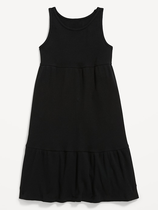 View large product image 2 of 3. Sleeveless Rib-Knit Swing Dress for Girls