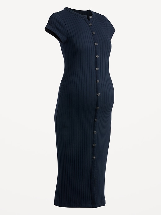 old navy ribbed maternity dress Maternity Racerback Rib-Knit Midi Dress