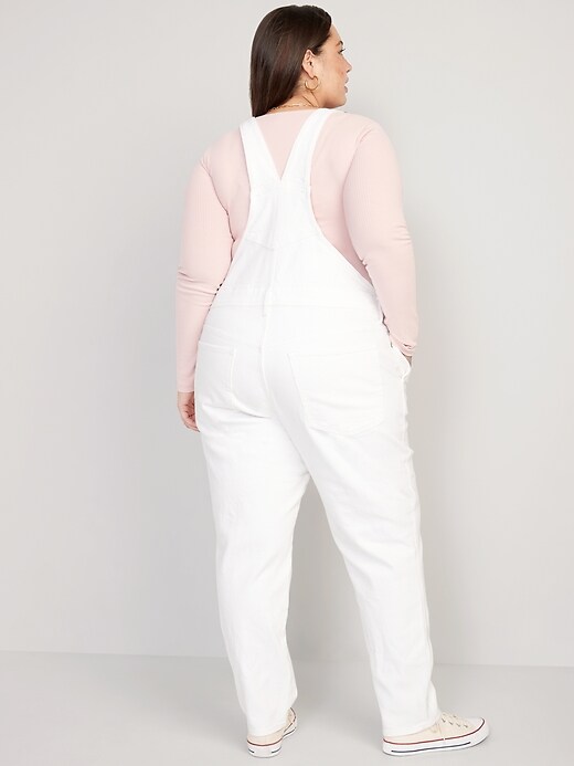 OG Straight White Workwear Jean Overalls for Women | Old Navy